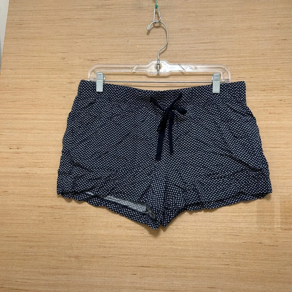 Gap Womens Navy Blue White Geometric Print Drawstring Shorts Size M